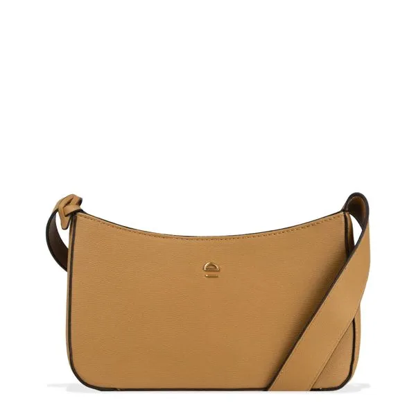 Bolsa Tiracolo com Mini Carteira Essentials Le Postiche CAMEL