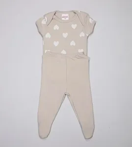 Conjunto Body Coração - 6011257 De 0 a 12 meses Bege - M