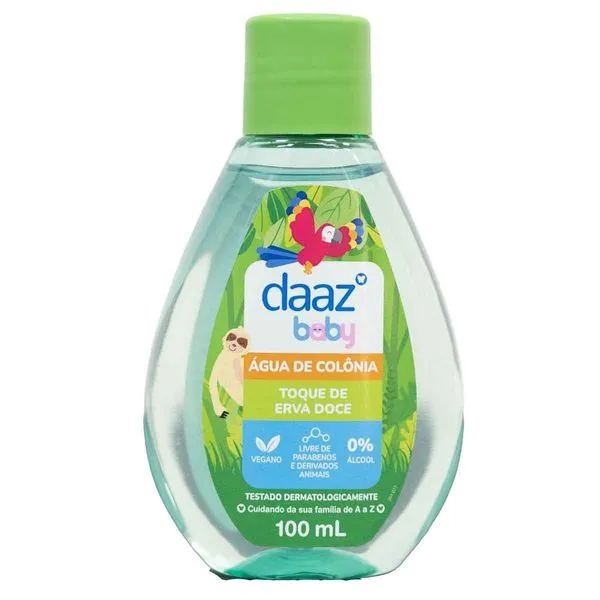 Água De Colônia Infantil Daaz Toque De Erva Doce 100ml