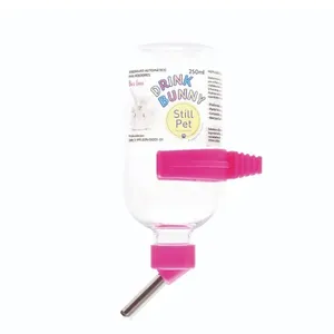 Bebedouro Plástico Drink Bunny Tudo Pet Rosa 250 ml