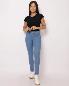 Calça Jeans Feminina Skinny Barra Desfiada Biotipo Azul 40