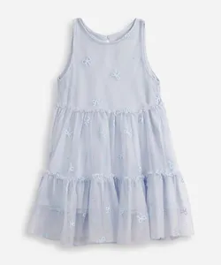 vestido infantil de tule lacinho azul 1