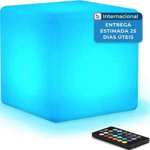 Luminária Mr.Go Decorativo Quadrado 20cm Azul A-MBI