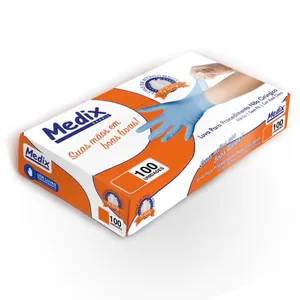 Luva Nitrílica Medix GG azul claro sem pó 100 unidades
