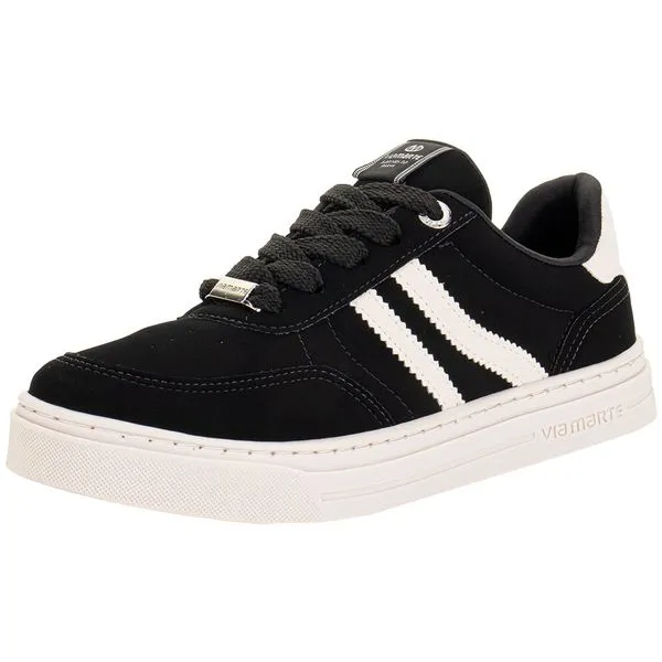 Tênis Feminino Casual Via Marte 281001 PRETO/BEGE 39