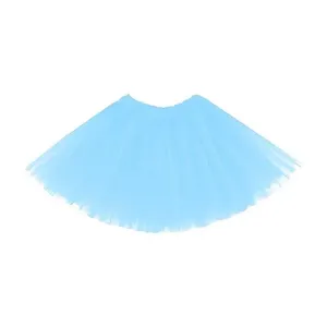 Saia Tutu Infantil Tule 30cm Azul Claro com Camadas Extra Festas Saia Tutu Infantil Tule 30cm Azul Claro Extra Festas