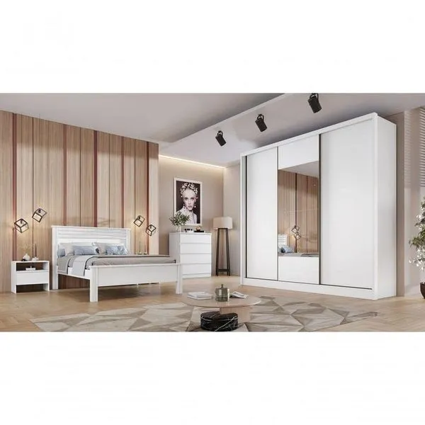 Guarda Roupa Casal - Medelim - Branco - Horizonte