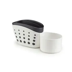 Porta Detergente E Bucha Double Plástico Branco 7,8x6,9x18cm 5409 - Arthi