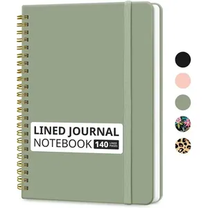 Caderno Taja Espiral 140 Páginas A5 Verde A-MBI