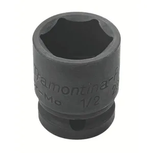 Soquete Impacto Sextavado Aço Cromo Molibdênio 8mm - Encaixe 1/2pol Tramontina Pro Tramontina