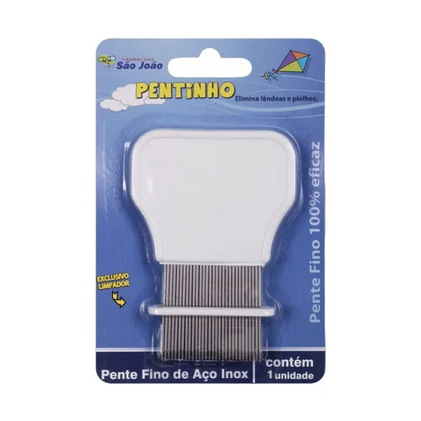 Pente para Piolhos São João Aço Inox Pentinho PENTE P/PIOLHOS SAO