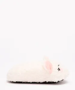 pantufa infantil sapatilha ursinho off white 29-30