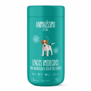 Lenços Umedecidos para Filhotes Animalíssimo 75 unidades
