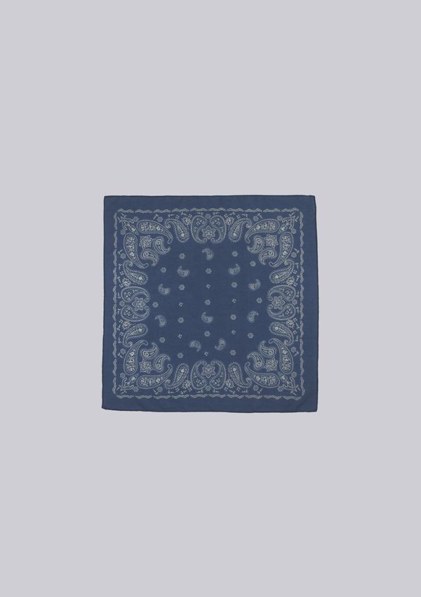 Lenço Feminino Grande Estampado Em Voil - Azul UNI