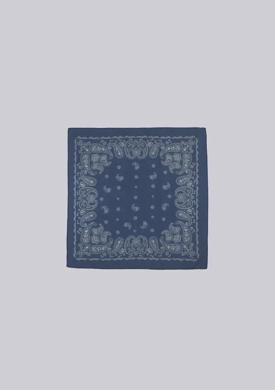 Lenço Feminino Grande Estampado Em Voil - Azul UNI