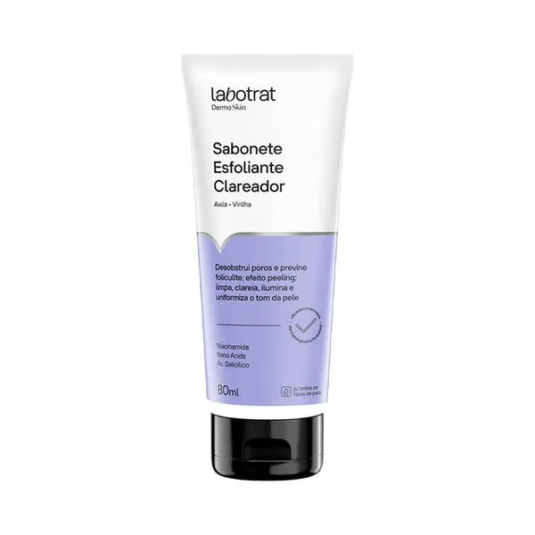 Sabonete Esfoliante Labotrat Dermo Skin Clareador Axila e Virilha 80ml Sab Labotrat 80ml Dermo Skin Esfol.Claread.