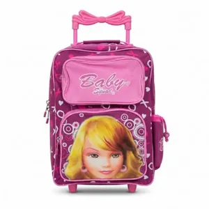 Mochila De Rodinhas TM Baby Squad 50x38cm Rosa (MP)