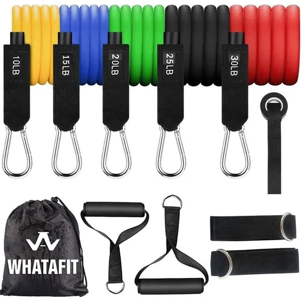 Faixas de Exercícios Whatafit 12 Peças Colorido BI
