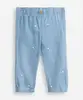 calça infantil jeans com bordado floral azul 3-6
