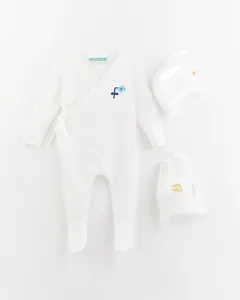 Kit Rn Macacao Algodao Organico Off - U
