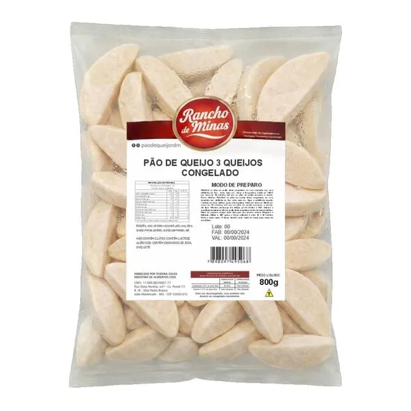 Pão de Queijo Rancho de Minas 3 Queijos 800g