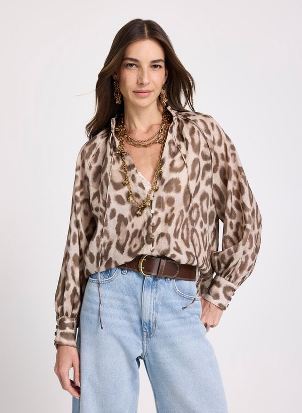 Blusa Le Lis Silvana Onça Feminina 44