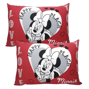 Par de Fronha Minnie Lovers Malha 100% Algodão 48cmx68cm 2 Peças Branco Disney Portallar Par de Fronha Minnie Lovers Malha 100% Algodão 48cmx68cm 2 Peças Branco Portallar
