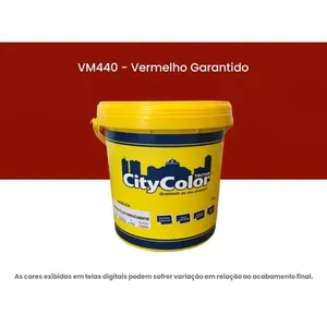 Tinta Acrílica Citycolor Econômica Fosco Vermelho Garantido 3,6 Litros 064VM440 (MP)