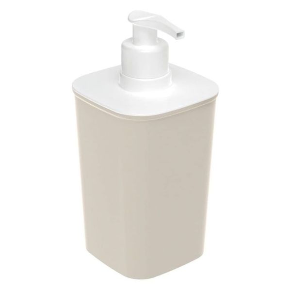 Porta Sabonete Liquido para Banheiro Blend Poliestireno Plasútil Porta Sabonete Liquido para Banheiro Classic A1 Nude Fosco