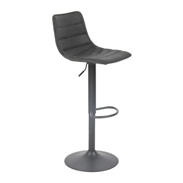 Banqueta Alta Bete Preto Base Giratória De Metal Preto R02 - DRossi