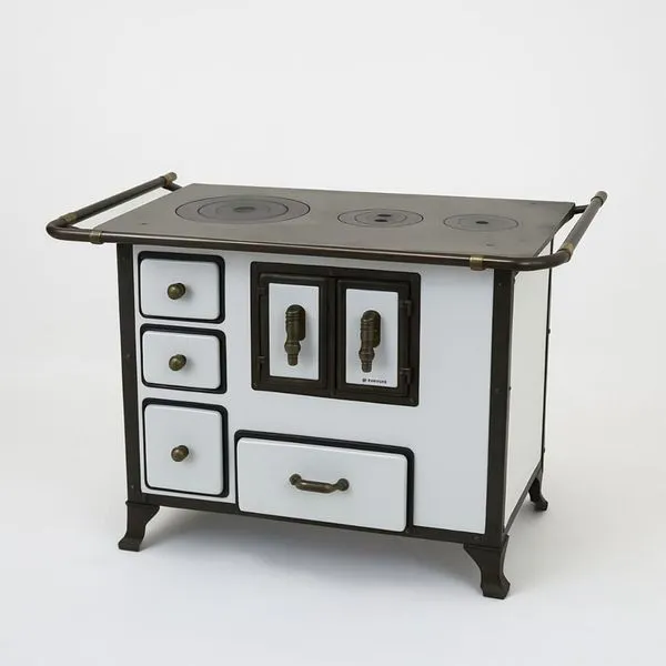 Fogão a Lenha de Gabinete Venâncio Barroco 03 FL3GBRCX Branco com Forno em Aço Carbono Fogão A Lenha Barroco Gabinete Venâncio 03 Branco Fl3gbrcx