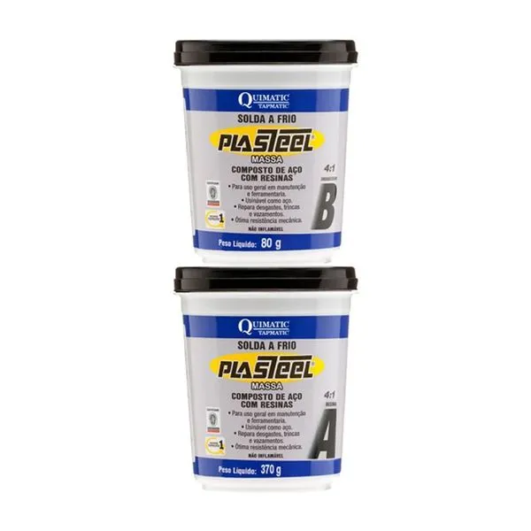 Solda A Frio Plasteel Massa 4:1 450g Quimatic Pq1