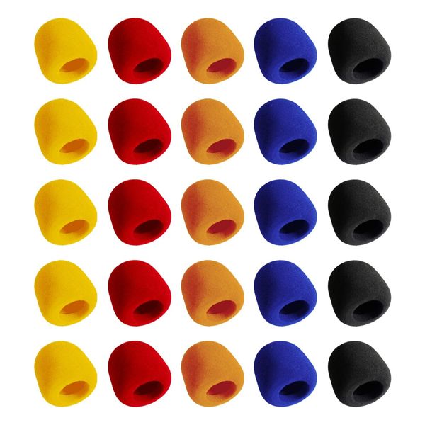 15 Kits com 5 Espumas Coloridas para Microfone (75 Peças)