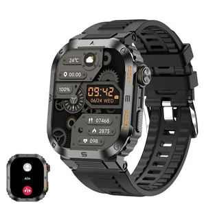 Relógio de pulso fitness impermeável para homens smartwatch esportivo Preto