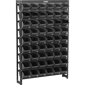 Estante Metálica com Gavetas 54/5 Preta - VONDER