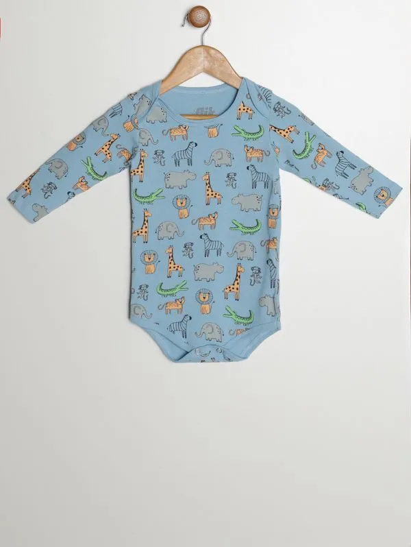 Body Estampado Infantil Para Bebê - AZUL G