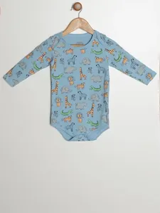 Body Estampado Infantil Para Bebê - AZUL G