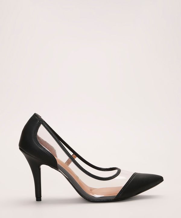 scarpin feminino salto alto bico fino vizzano preto 36