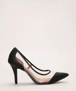 scarpin feminino salto alto bico fino vizzano preto 34