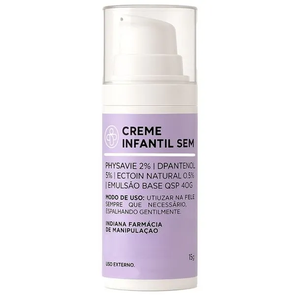 Creme Infantil Indiana Manipulado Sem Corticoide 15g