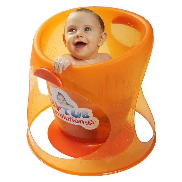 Banheira Babytub Evolution - De 0 a 8 Meses - Laranja - Baby Tub