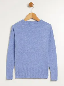 Blusão Tricot Infantil Para Menina - AZUL 8