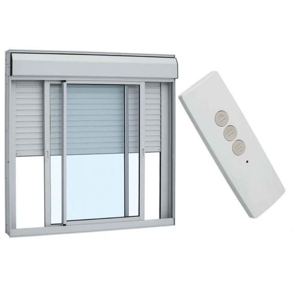 Janela Persiana Integrada Automática 110V Alumínio Branco - 120x120