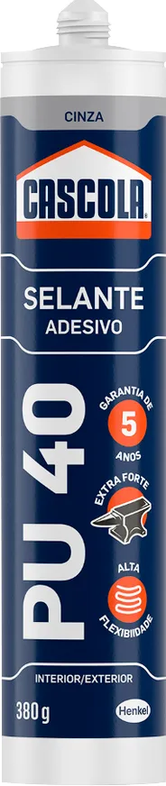 Selante de poliuretano PU 40 cinza 380 g - CASCOLA