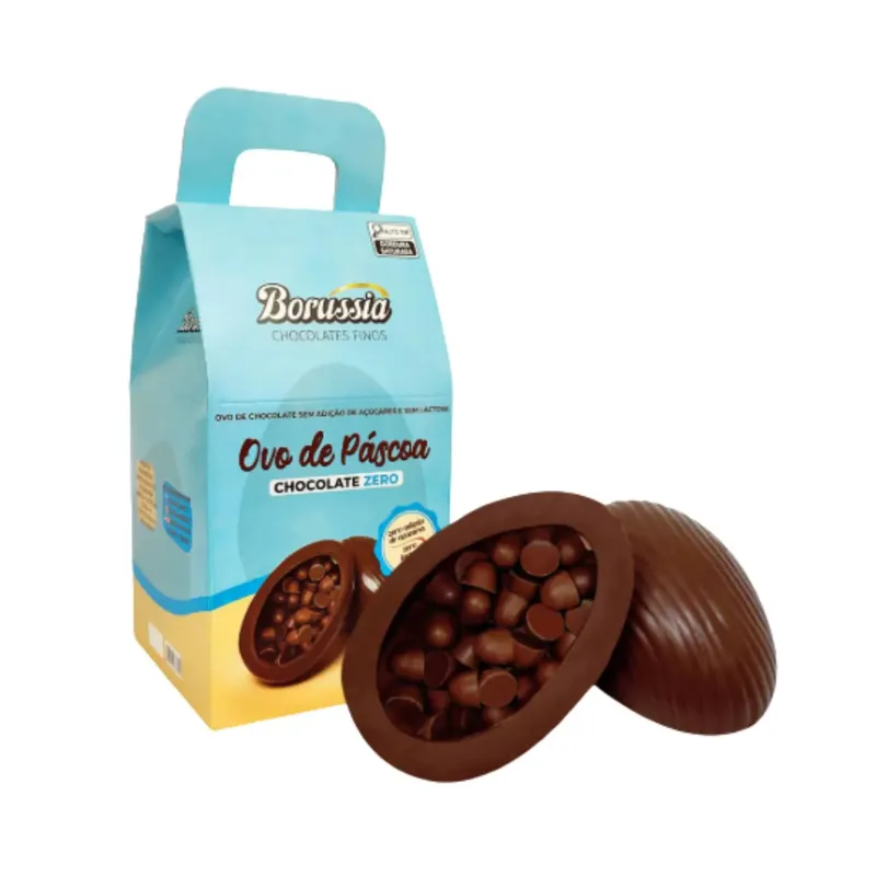 Ovo De Páscoa Chocolate Zero Lactose Sem Açúcar - Borussia 150g