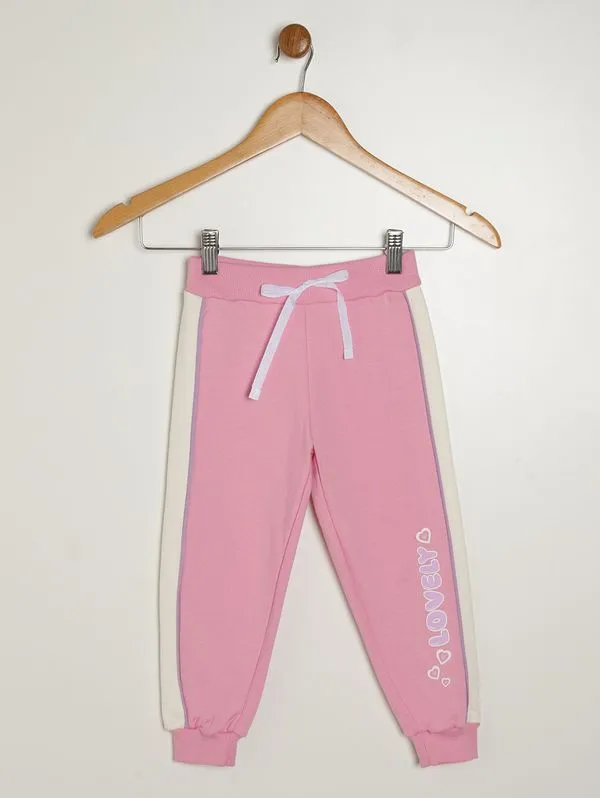 Calça Moletom Estampada Infantil Para Menina - ROSA 2