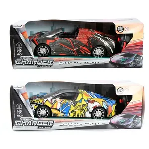 Carro Controle Remoto Turbo Charge Fastrace com Luz Plástico Sortido LM3167 - honeyhome