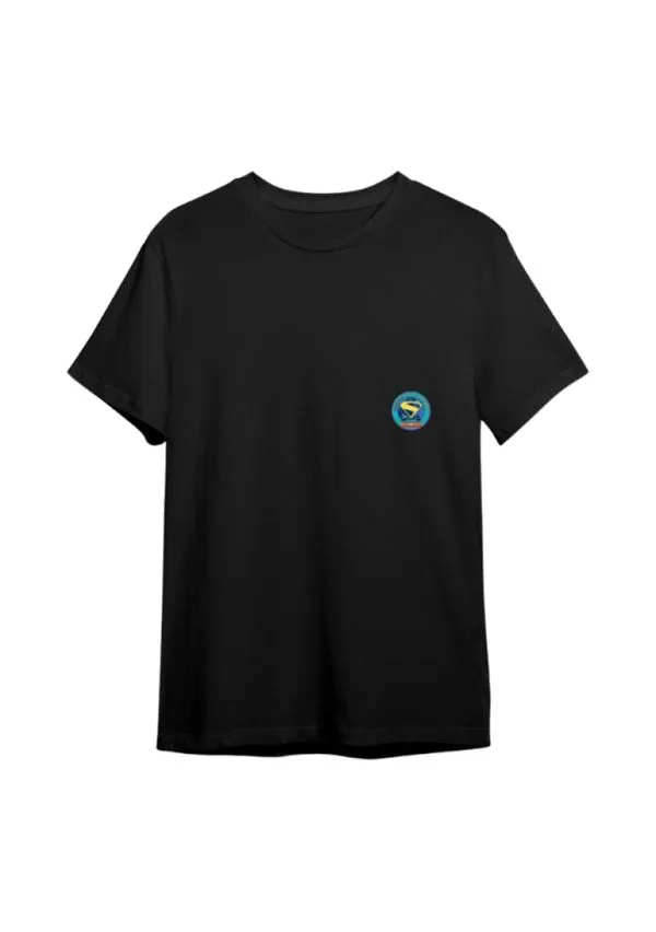 Camiseta Algodão Preta Manga Curta Superman Metropolis 08 / Preto