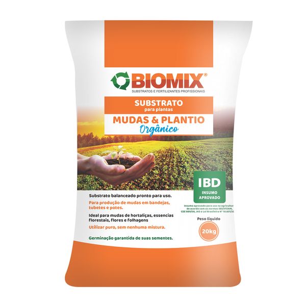 Substrato para Plantas, Mudas e Plantio Orgânico Biomix 20 kg