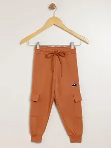 Calça Moletom Cargo Infantil Para Menino - MARROM 8